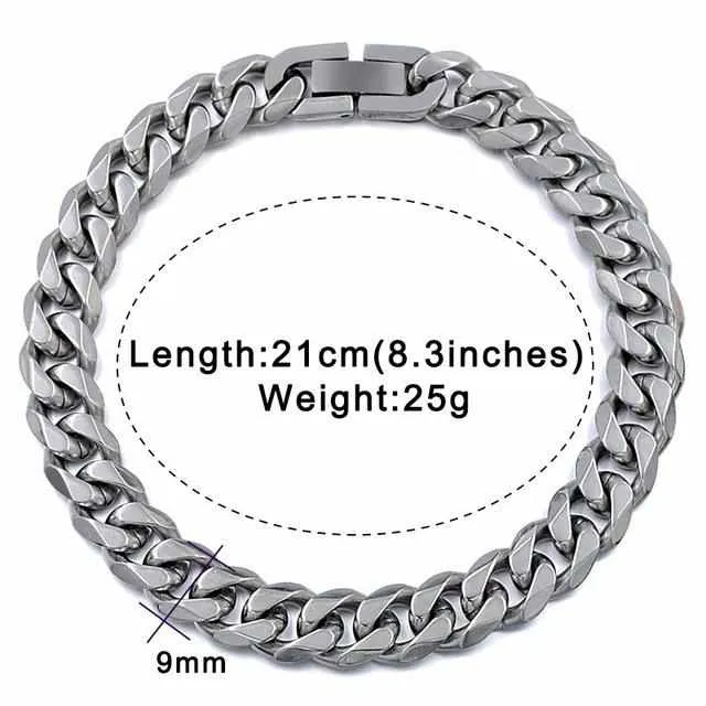 Men Bracelet Cuban links & chains Stainless Steel