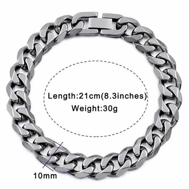 Men Bracelet Cuban links & chains Stainless Steel