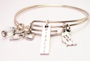 Miracle Long Tab Expandable Bangle Bracelet Set