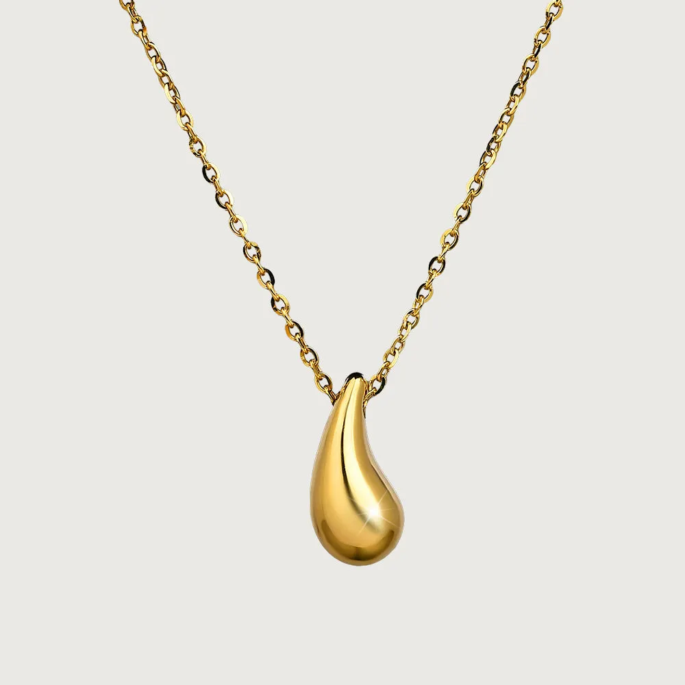 Molto Drop Necklace in 9K Gold