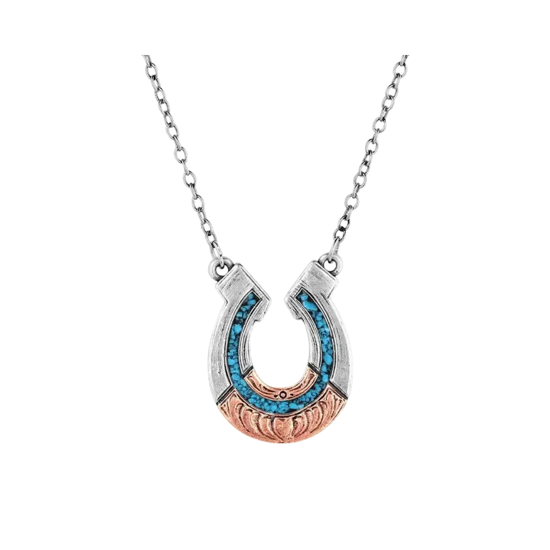 Montana Women's Inner Light Turquoise Horseshoe Necklace