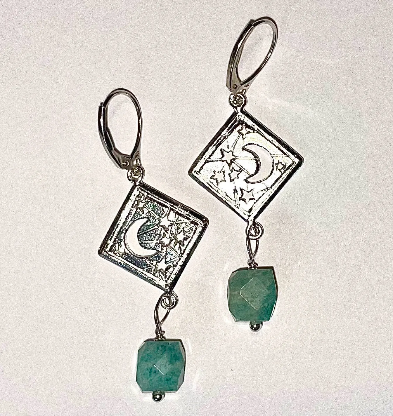 Moon and Star Drop earrings