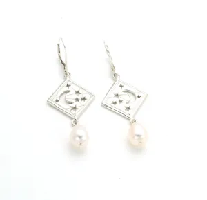 Moon and Star Drop earrings