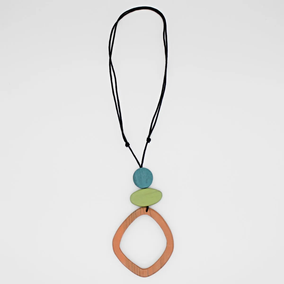 Orange Curved Circle Pendant