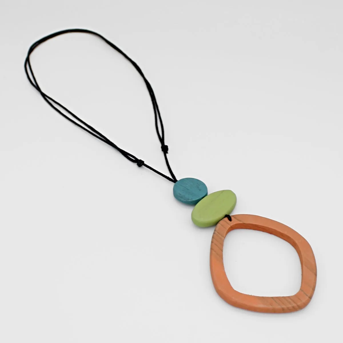 Orange Curved Circle Pendant