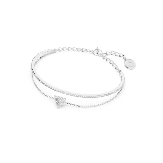 Ortyx Triangle Cut White Rhodium Plated Bracelet