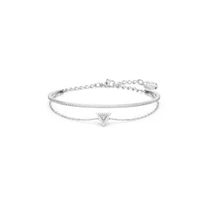 Ortyx Triangle Cut White Rhodium Plated Bracelet