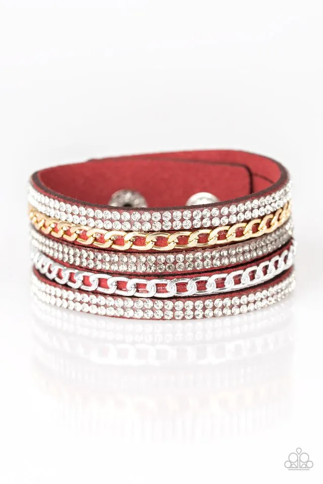 Paparazzi Bracelet ~ Fashion Fiend - Red