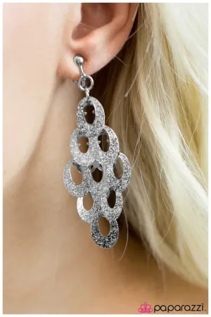 Paparazzi Earring ~ All The Allure - Silver