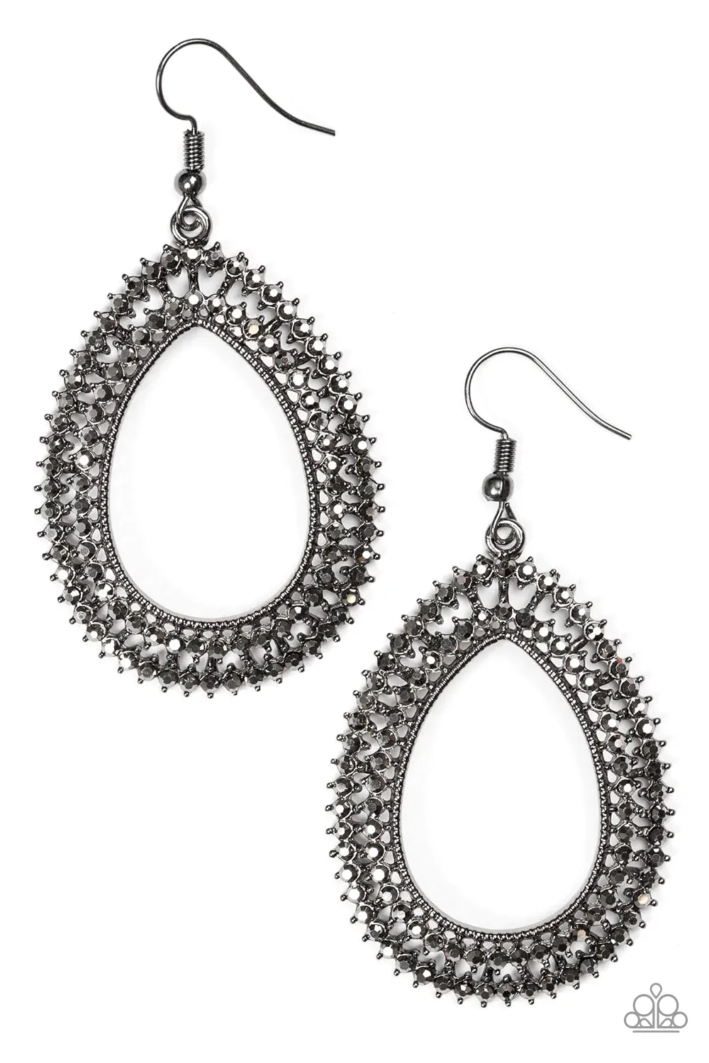 Paparazzi Earring ~ Award Show Sparkle - Black