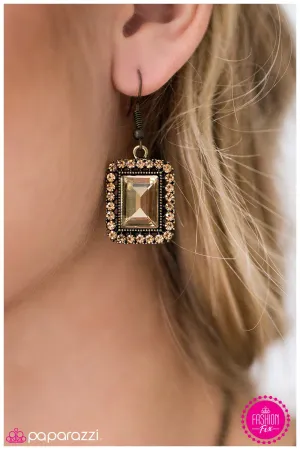 Paparazzi Earring ~ Fairest of Them All - Brass