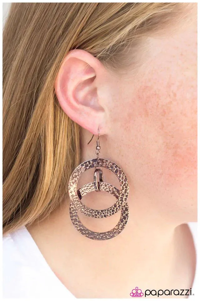 Paparazzi Earring ~ Incognito - Copper