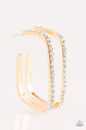 Paparazzi Earring ~ Send In The HOOPS - Gold