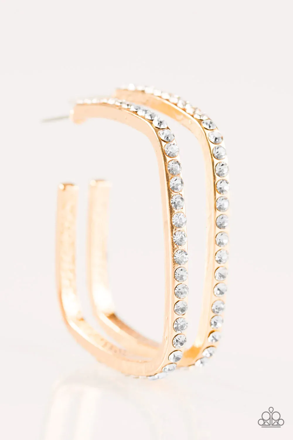 Paparazzi Earring ~ Send In The HOOPS - Gold