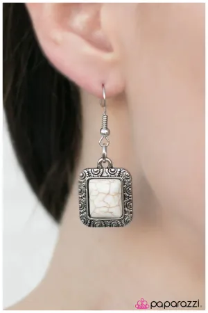 Paparazzi Earring ~ Til The Cows Come Home - White