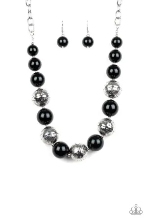 Paparazzi Necklace ~ Floral Fusion - Black