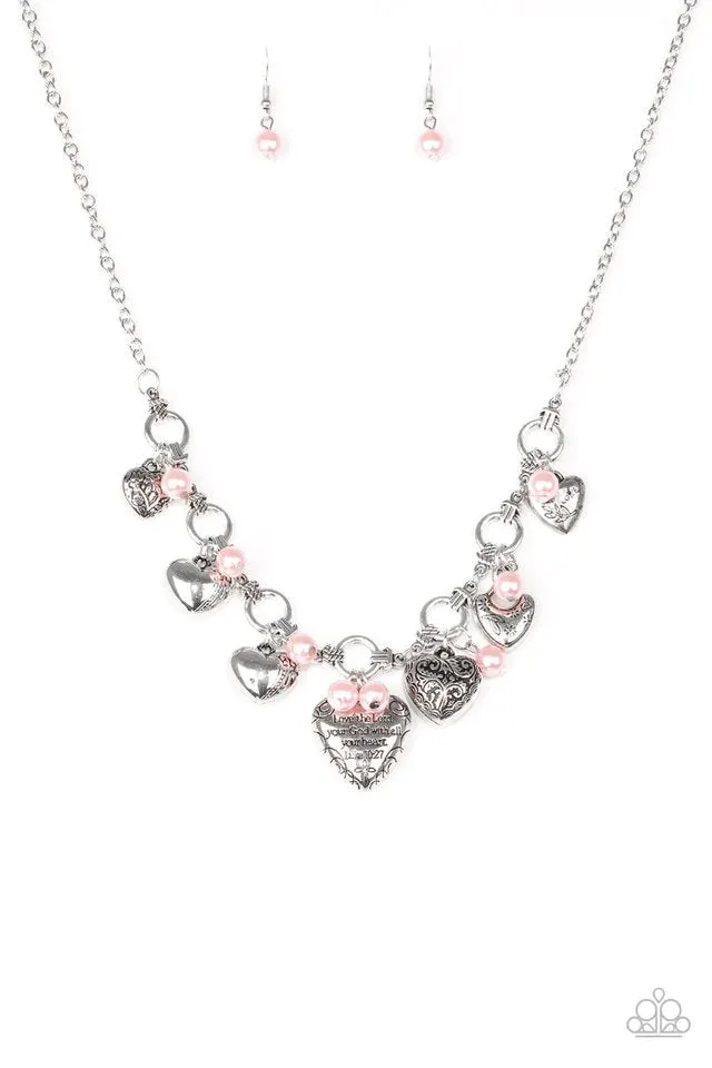 Paparazzi Necklace ~ Totally Twitterpated - Pink