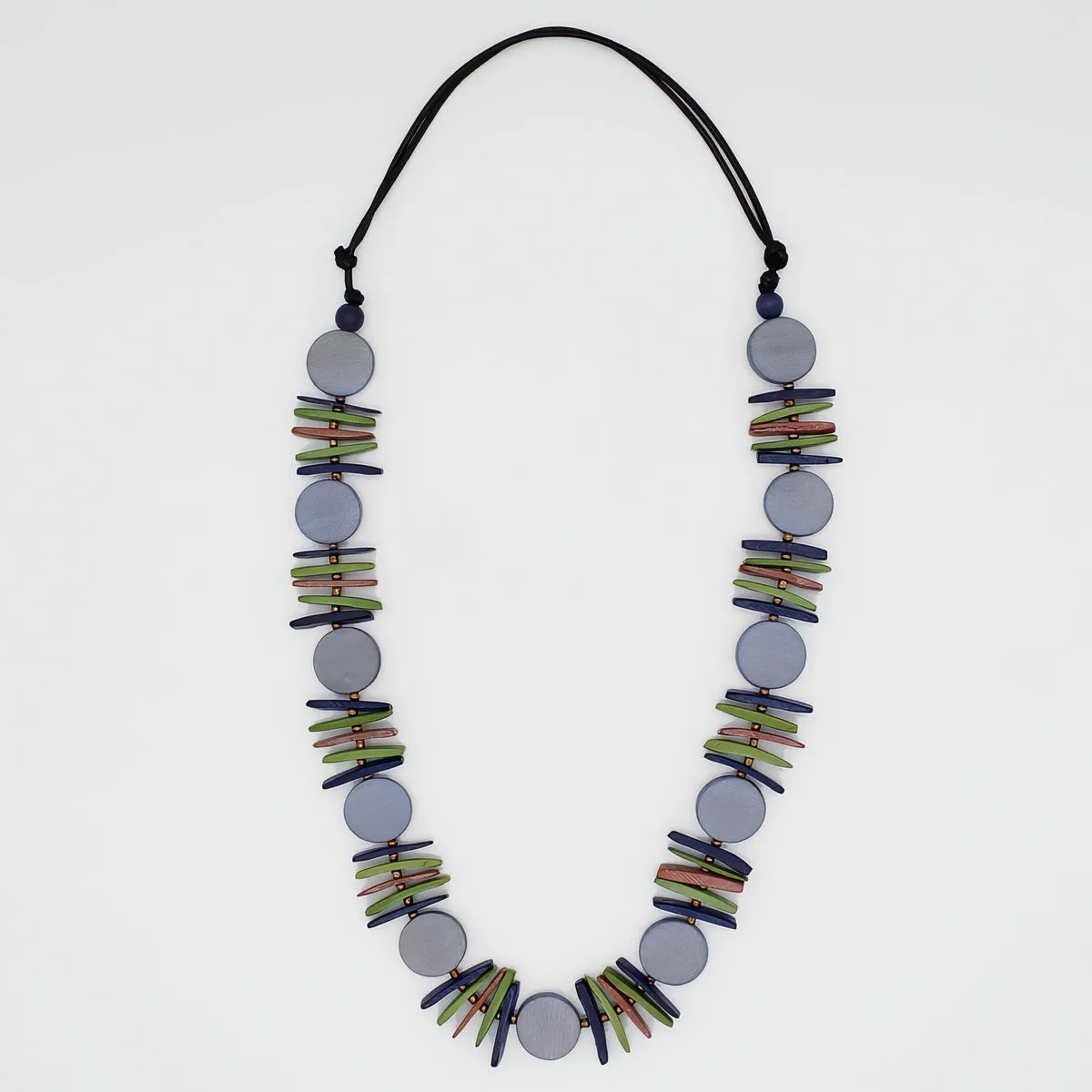 Periwinkle Kaia MIxed Bead Statement Necklace