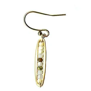 Pods Earrings 4946 A with Yellow Opal by Michelle Pressler Jewelry