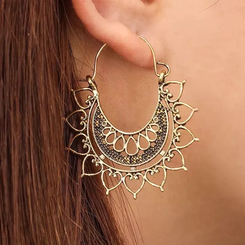 Priya Vintage Metal Earrings - 3 Styles - LAST CHANCE