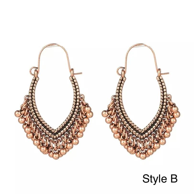 Priya Vintage Metal Earrings - 3 Styles - LAST CHANCE