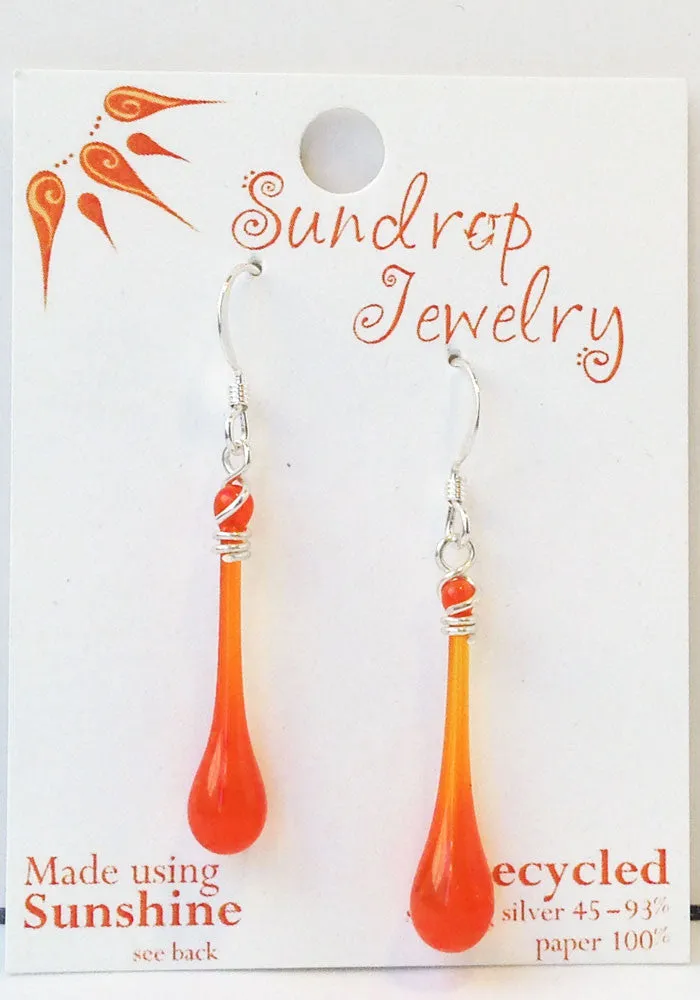 Pumpkin Orange Solaris Earrings