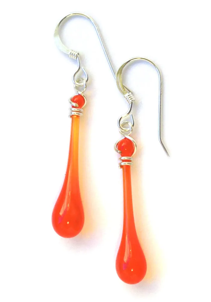 Pumpkin Orange Solaris Earrings