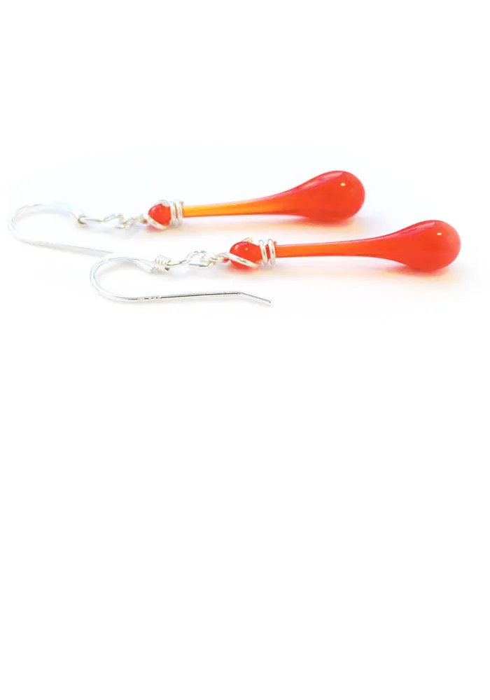 Pumpkin Orange Solaris Earrings