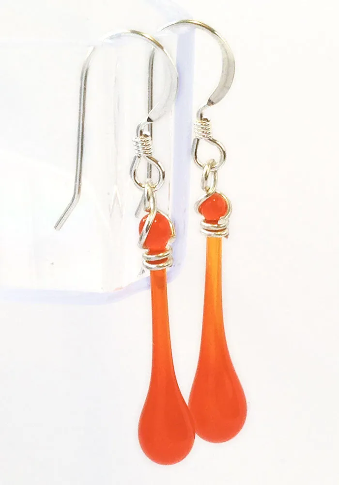 Pumpkin Orange Solaris Earrings