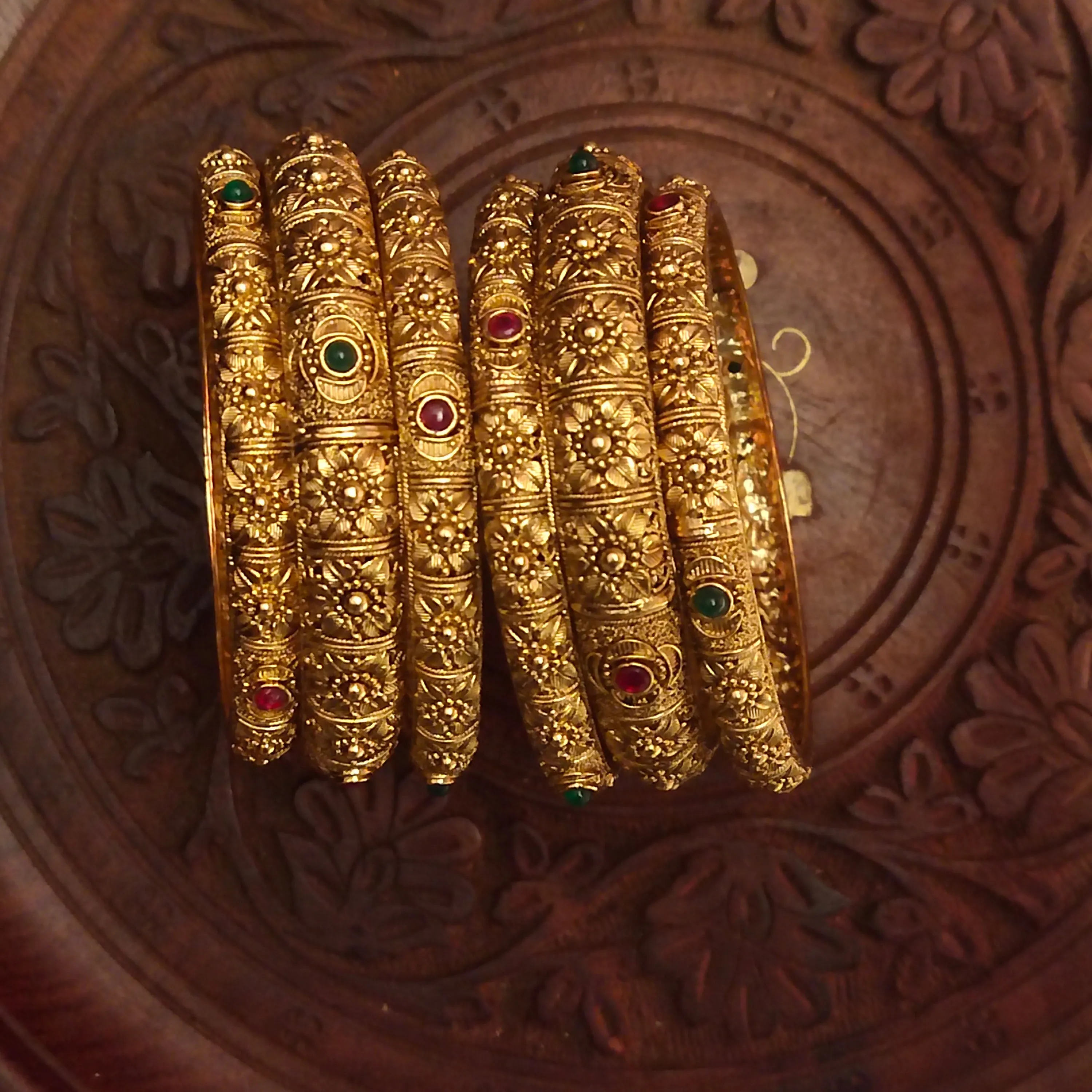 "Timeless Beauty: Discover the Enchanting Collection of Antique Bridal Bangles by Asp Fashion Jewellery"