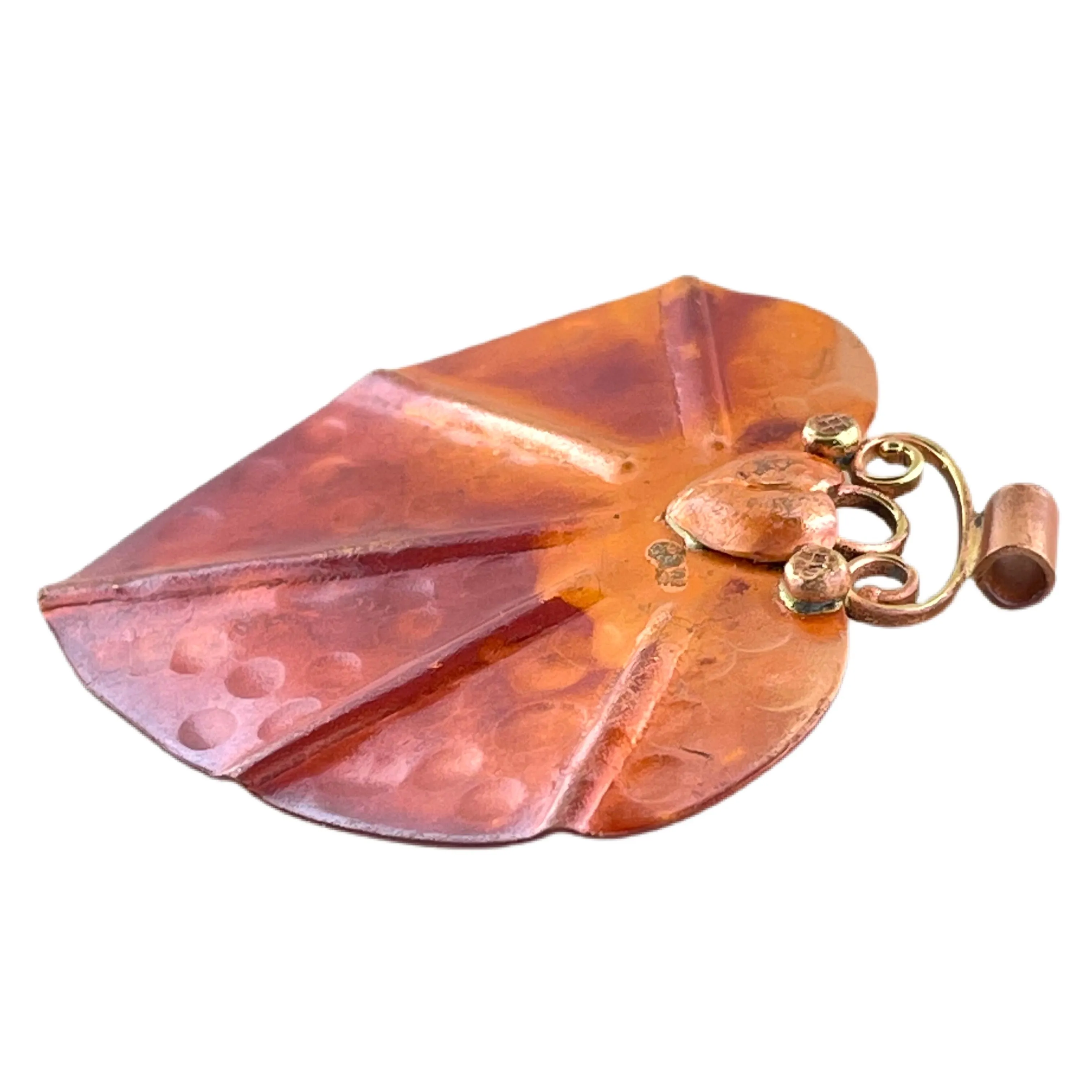 Radiant Copper Heart Pendant for Jewelry Designers