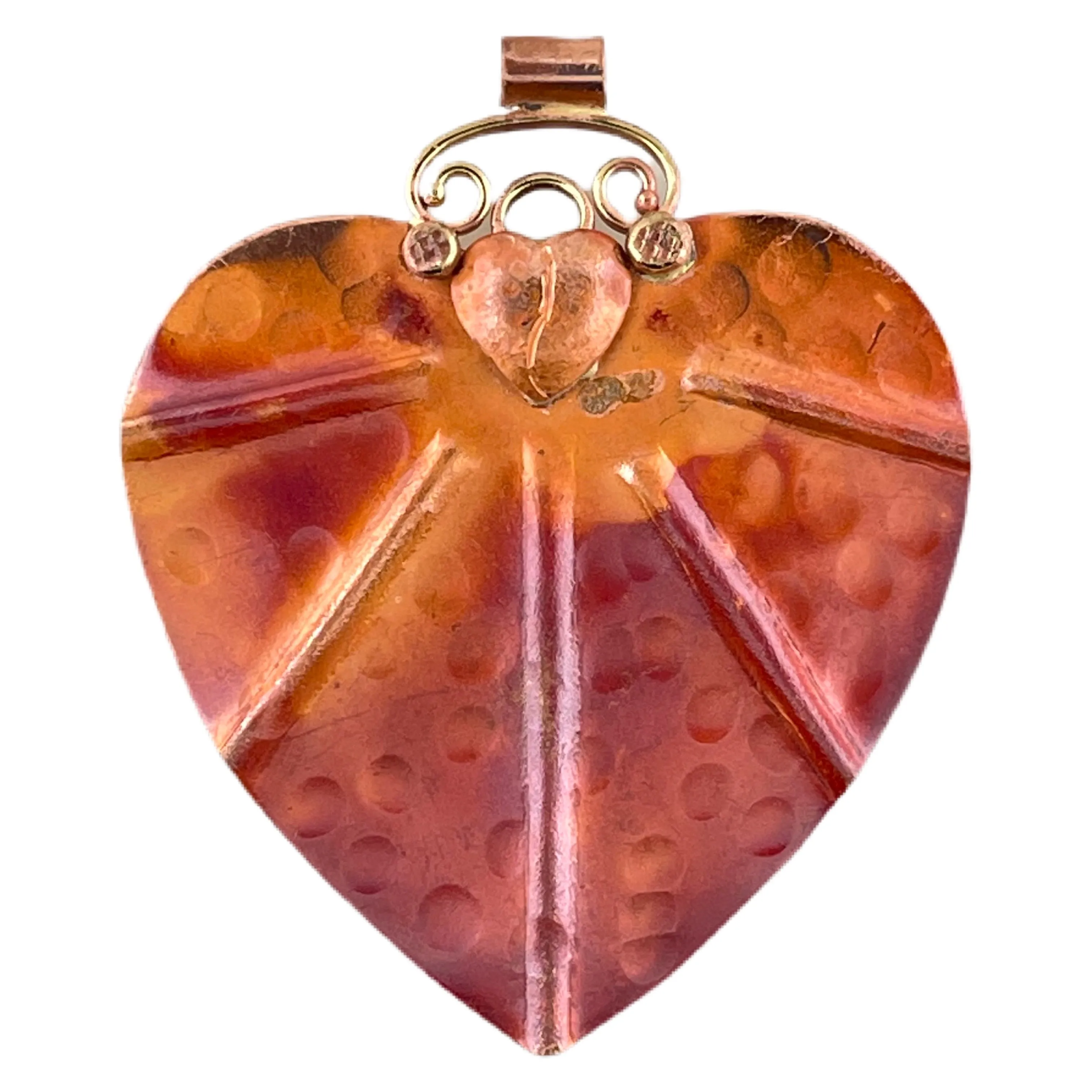 Radiant Copper Heart Pendant for Jewelry Designers