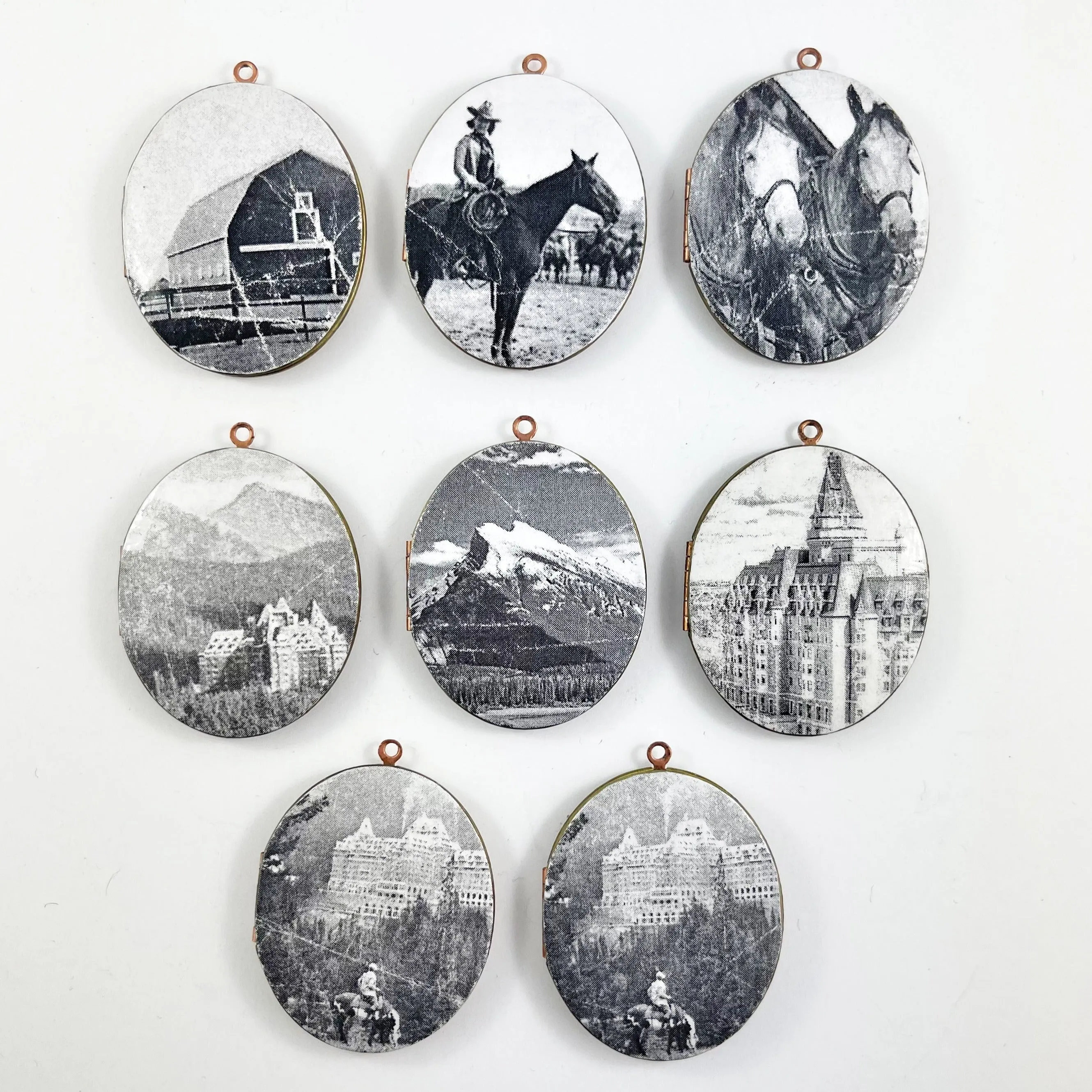 *Ready-Made* B/W Photo Locket Necklaces