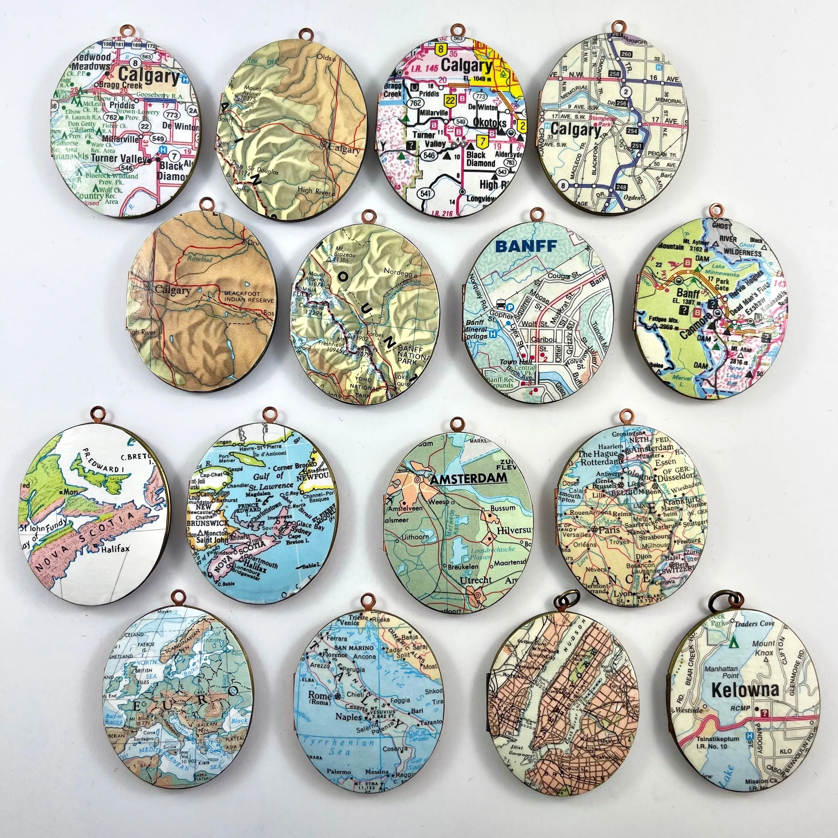 *Ready-Made* Map Locket Necklaces