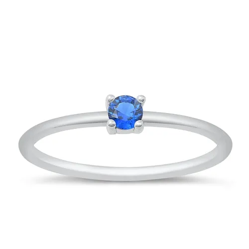 Sapphire Round Stackable