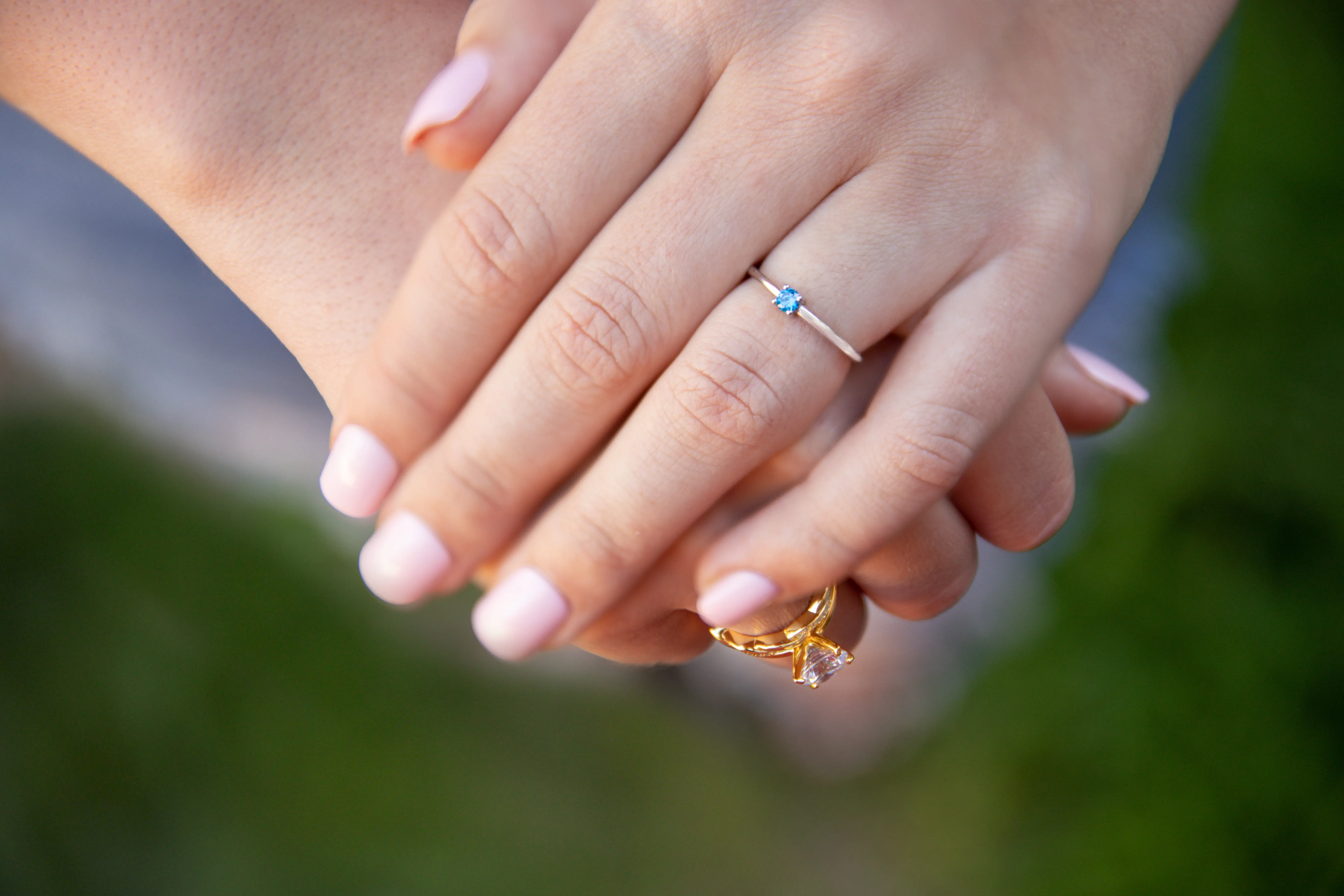 Sapphire Round Stackable