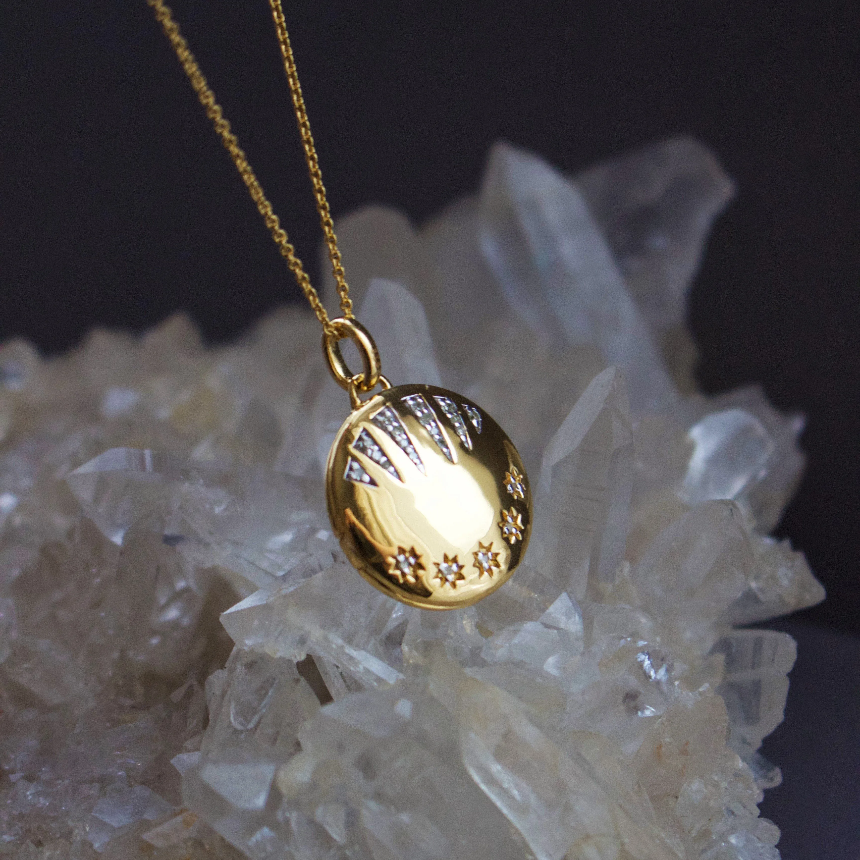 Shooting Star Diamond Locket