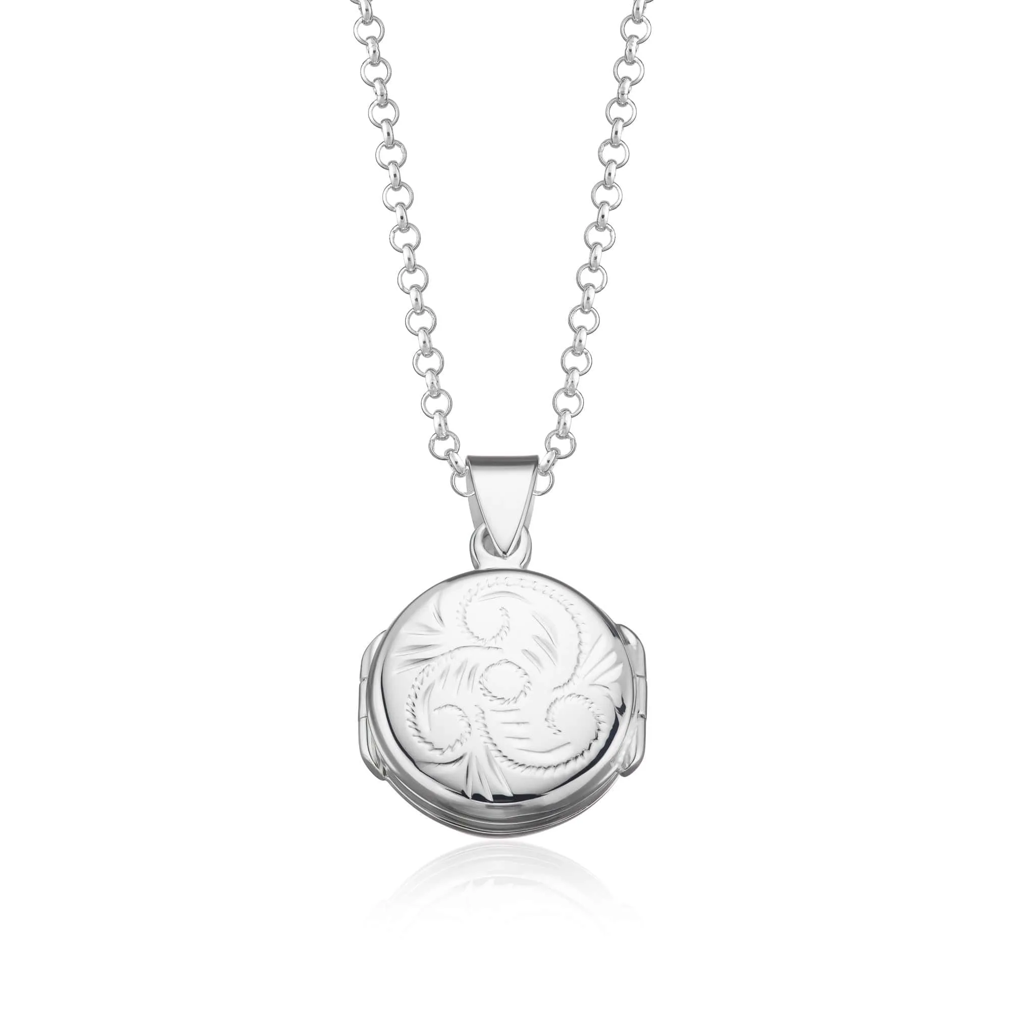 Silver Folding 4 Photo Locket Necklace