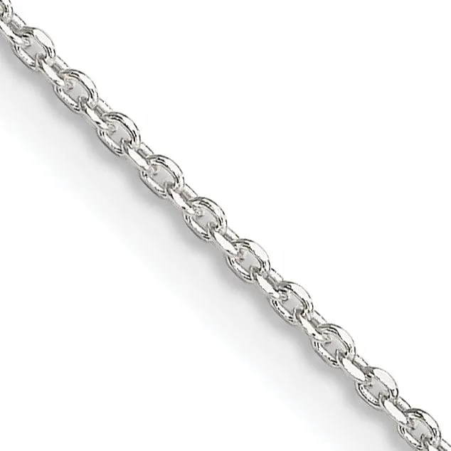 Silver Polish 1.20-mm Beveled Oval Cable Chain