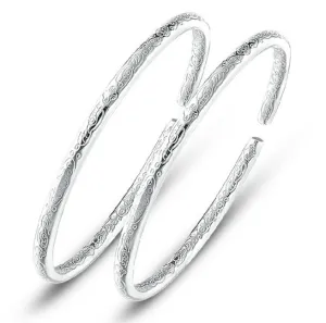 Simple Fashion Personality Solid Silver Plated Bracelet