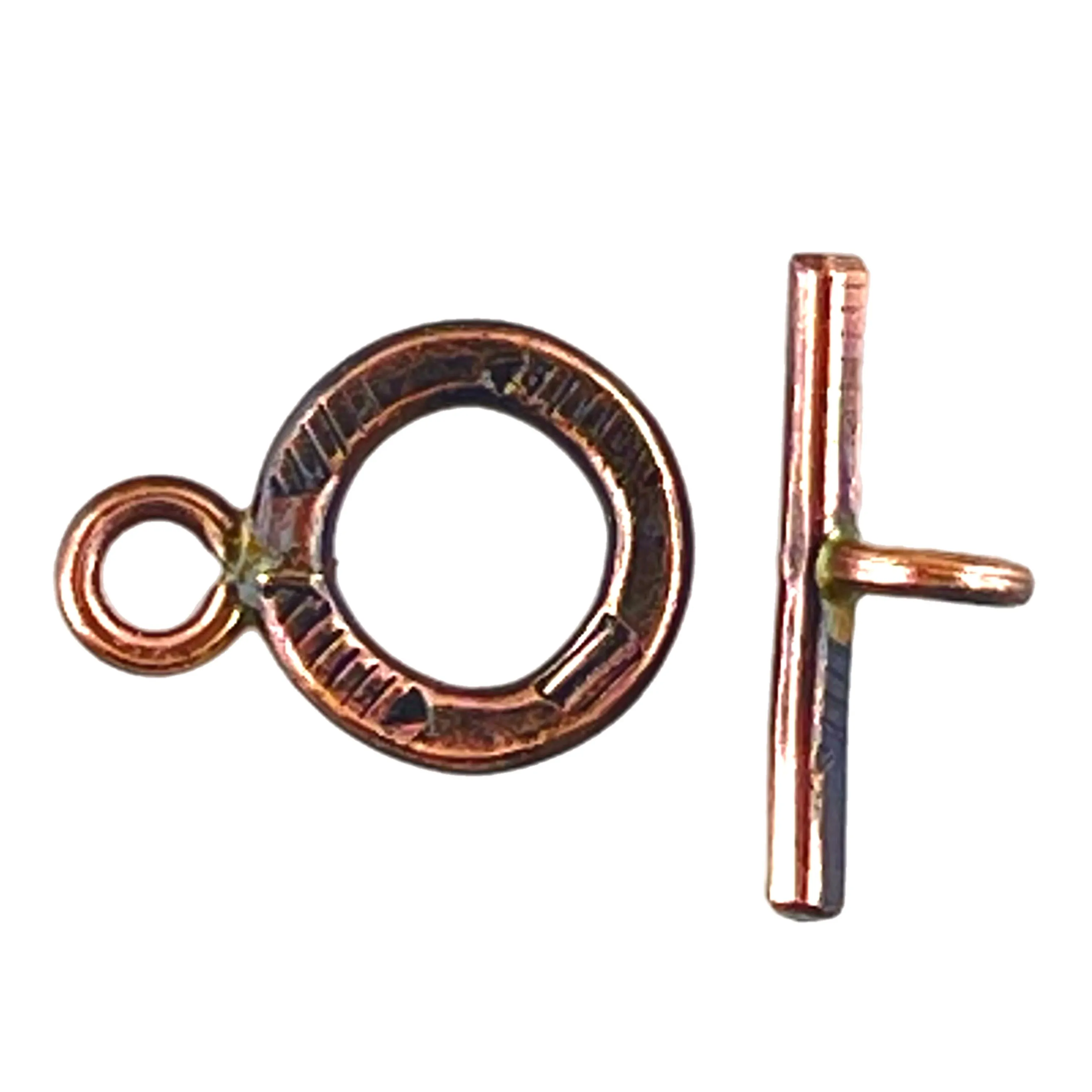 Small Antiqued Copper Toggle Closure