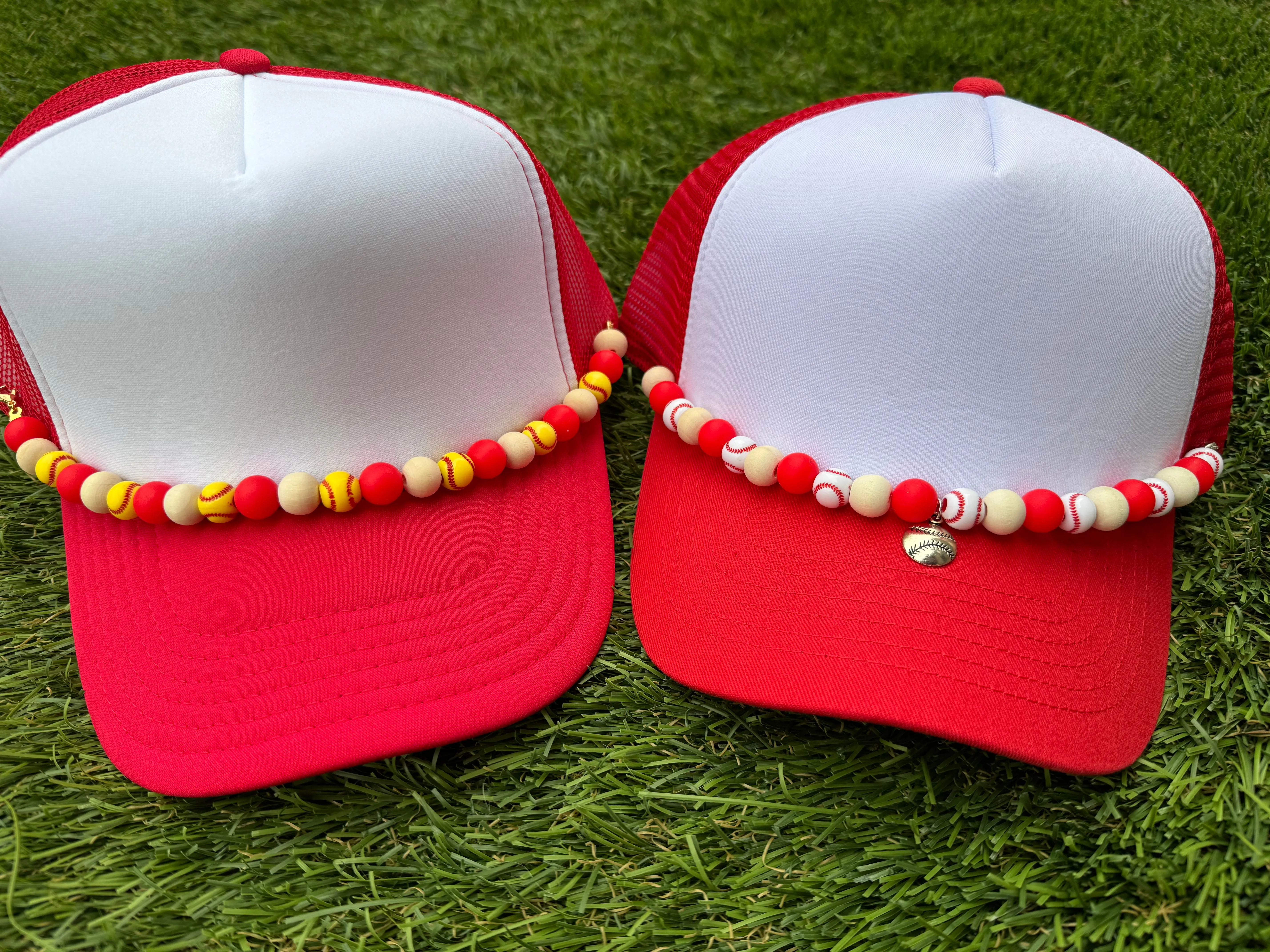 Softball & Mom of Both BEAD CHAINS for Trucker Hats