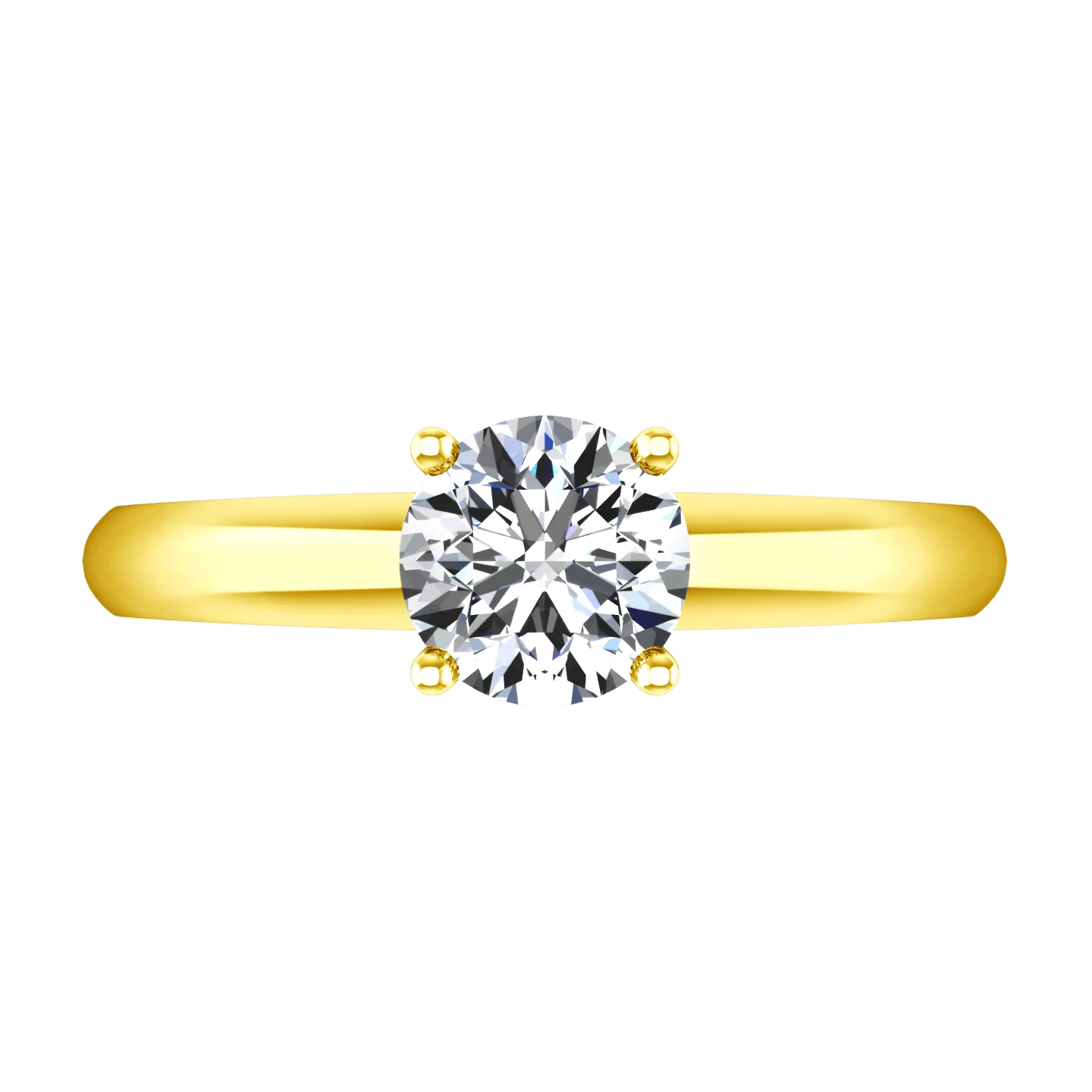 Solitaire Diamond Engagement Ring Carys 14K Yellow Gold