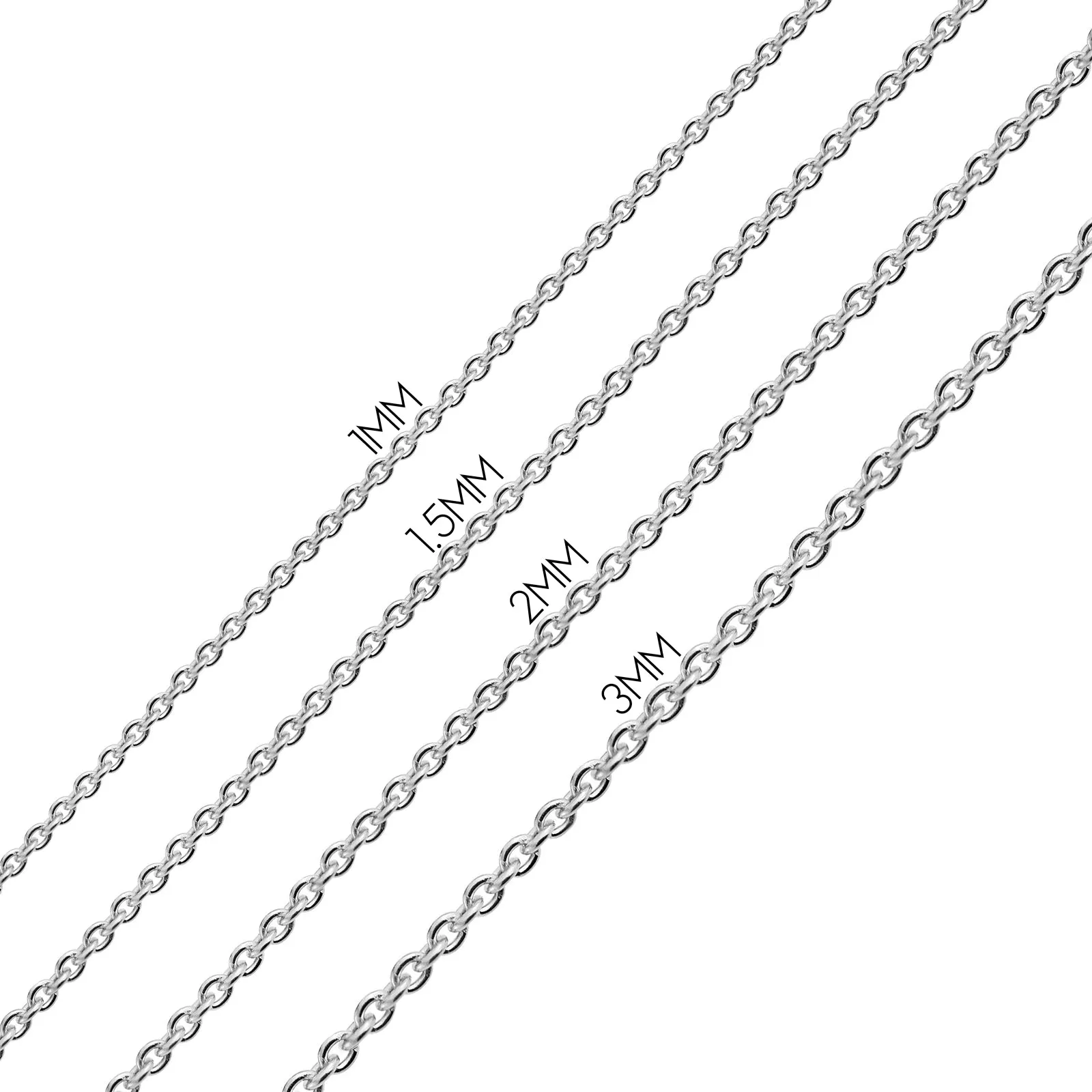 Sterling Silver Diamond Cut Rope Chain Necklace Italian Made 16-24 Inch