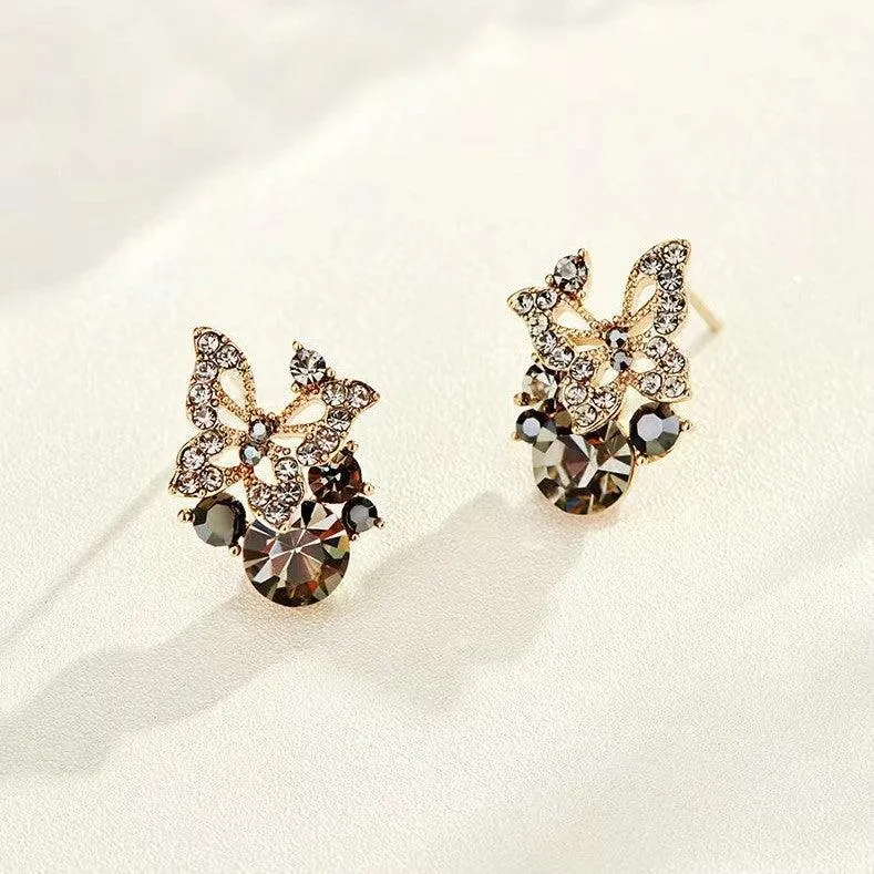 Super Fairy Vintage Simple Temperament Butterfly Earrings Ear Stud