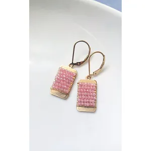 Tab Earrings 4990 with Pink Sapphires by Michelle Pressler Jewelry