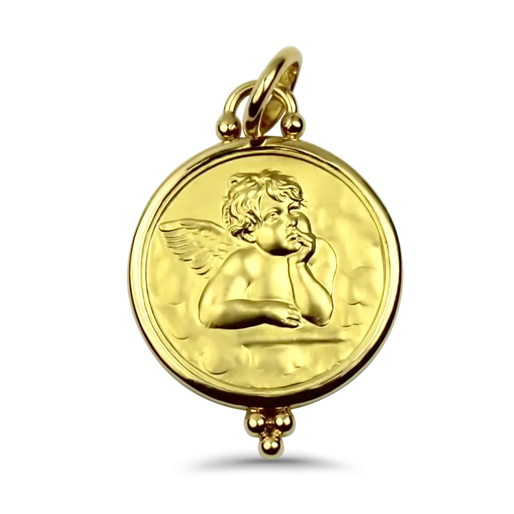 Temple St. Clair Estate 18k Yellow and Green Gold "Angels" Collection Pendant