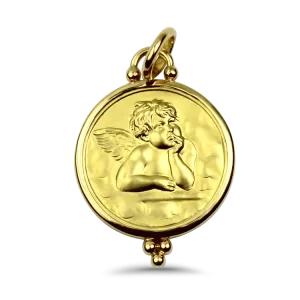 Temple St. Clair Estate 18k Yellow and Green Gold "Angels" Collection Pendant