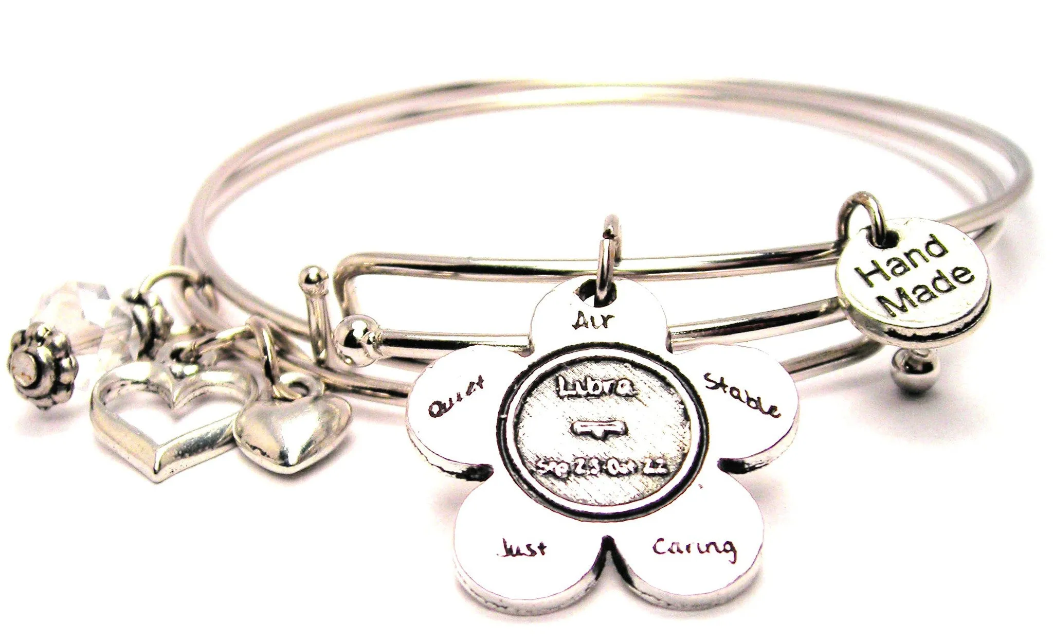 The Libra Flower Expandable Bangle Bracelet Set