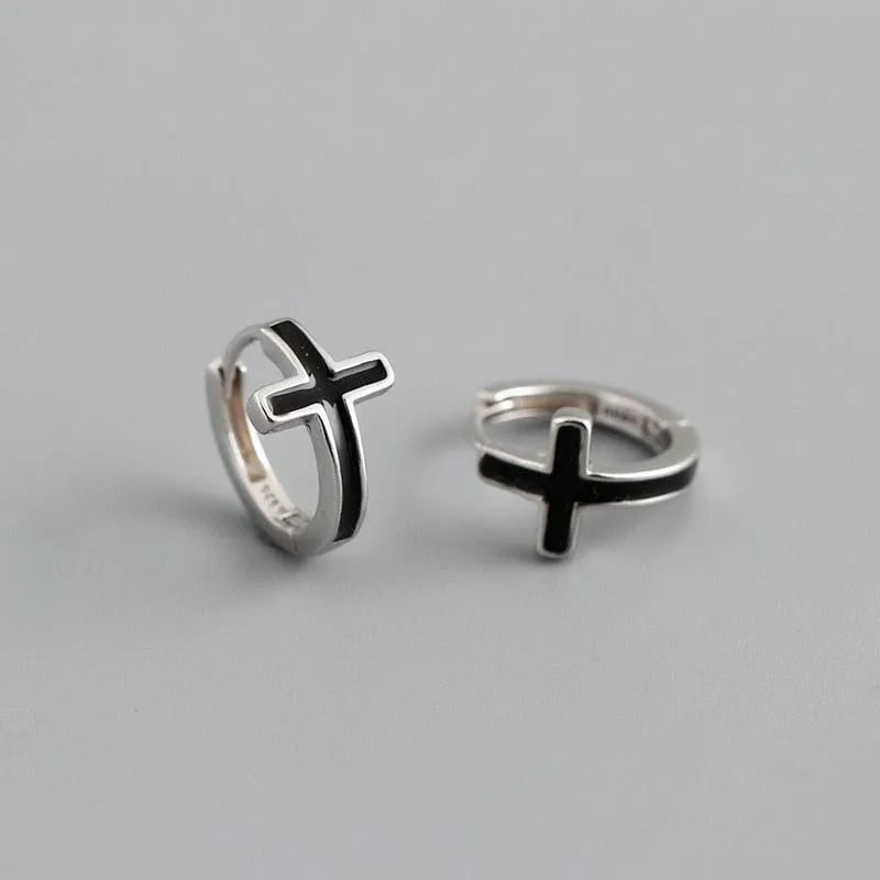 Trendy Simple Silver Color Hoop Earrings For Women